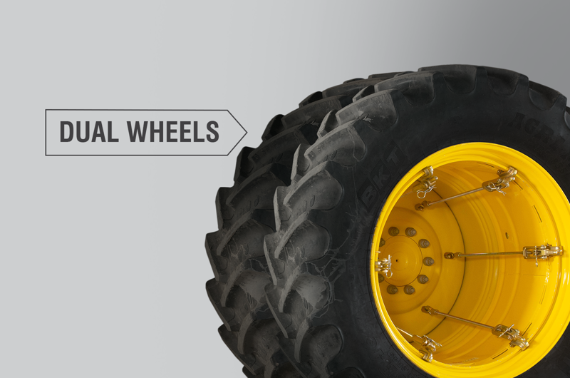 Dual wheels banner mobile