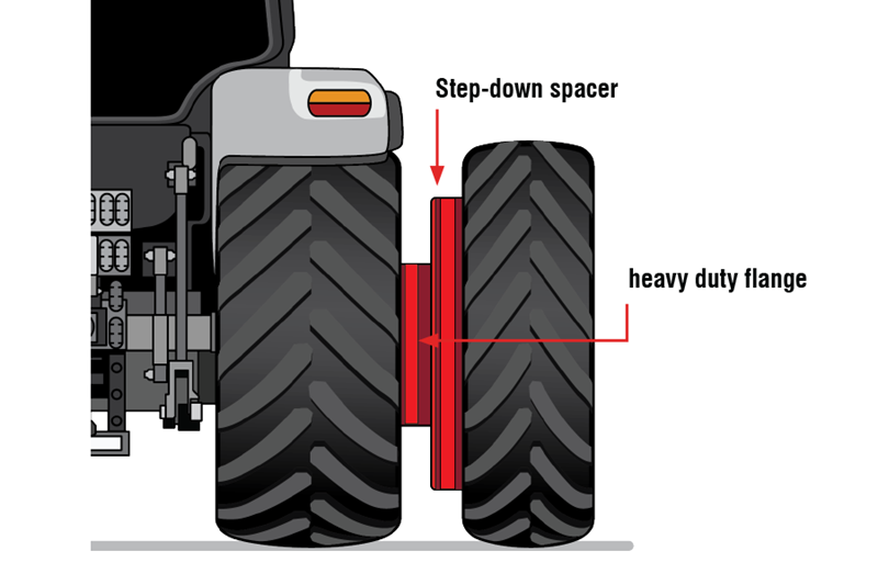 Step down spacer